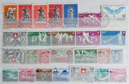 Lot de timbres oblitérés, principalement PRO PATRIA