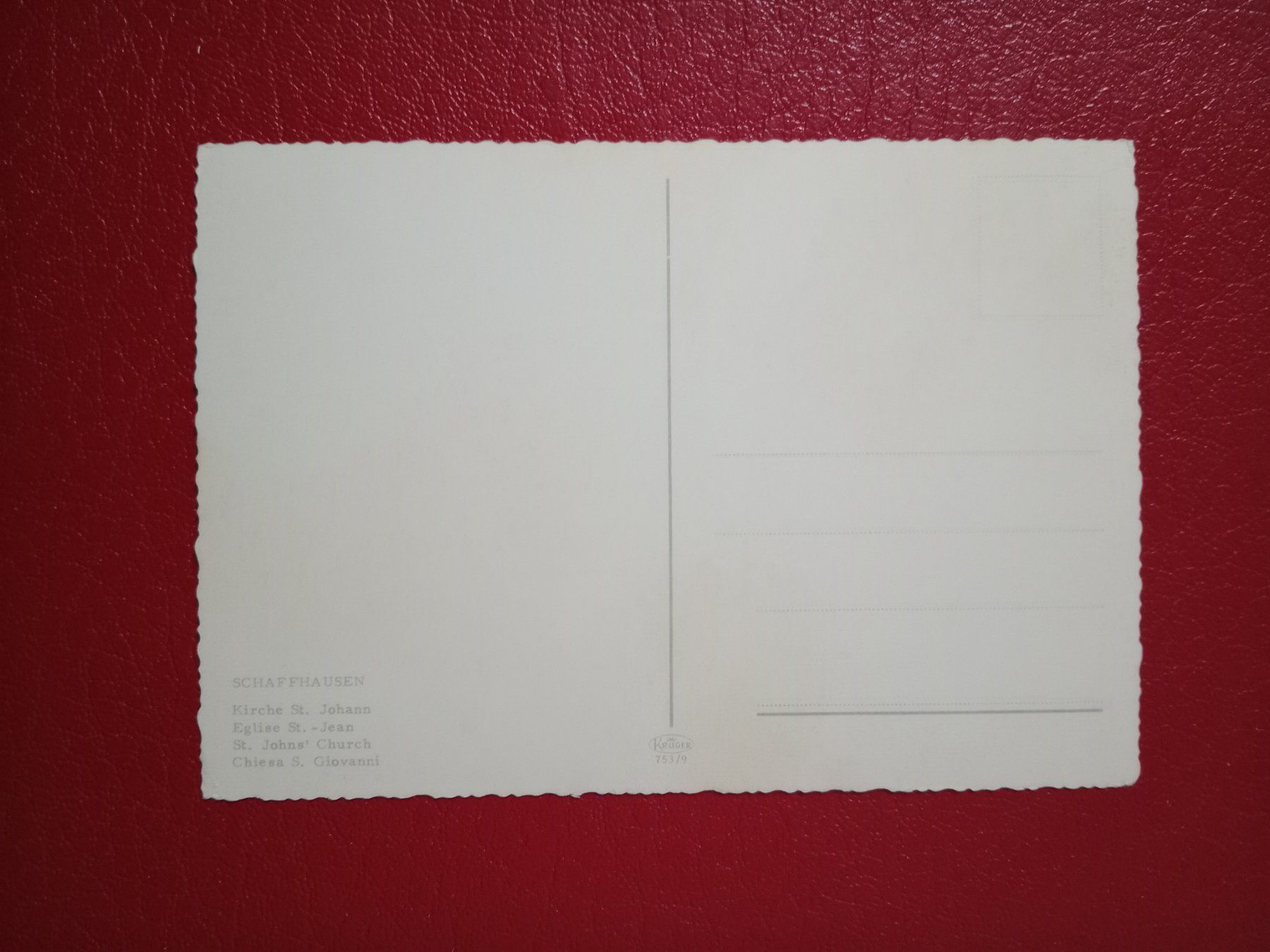 Cartoline postali: Schaffhausen St.Johann Kirche Kinder – Usato da Küttigen venduto da Melisch1000 1