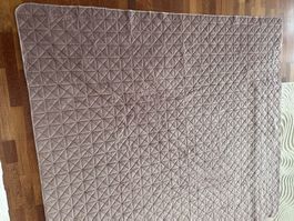 Wunderschöner Bettüberwurf Samt Lila 240x210