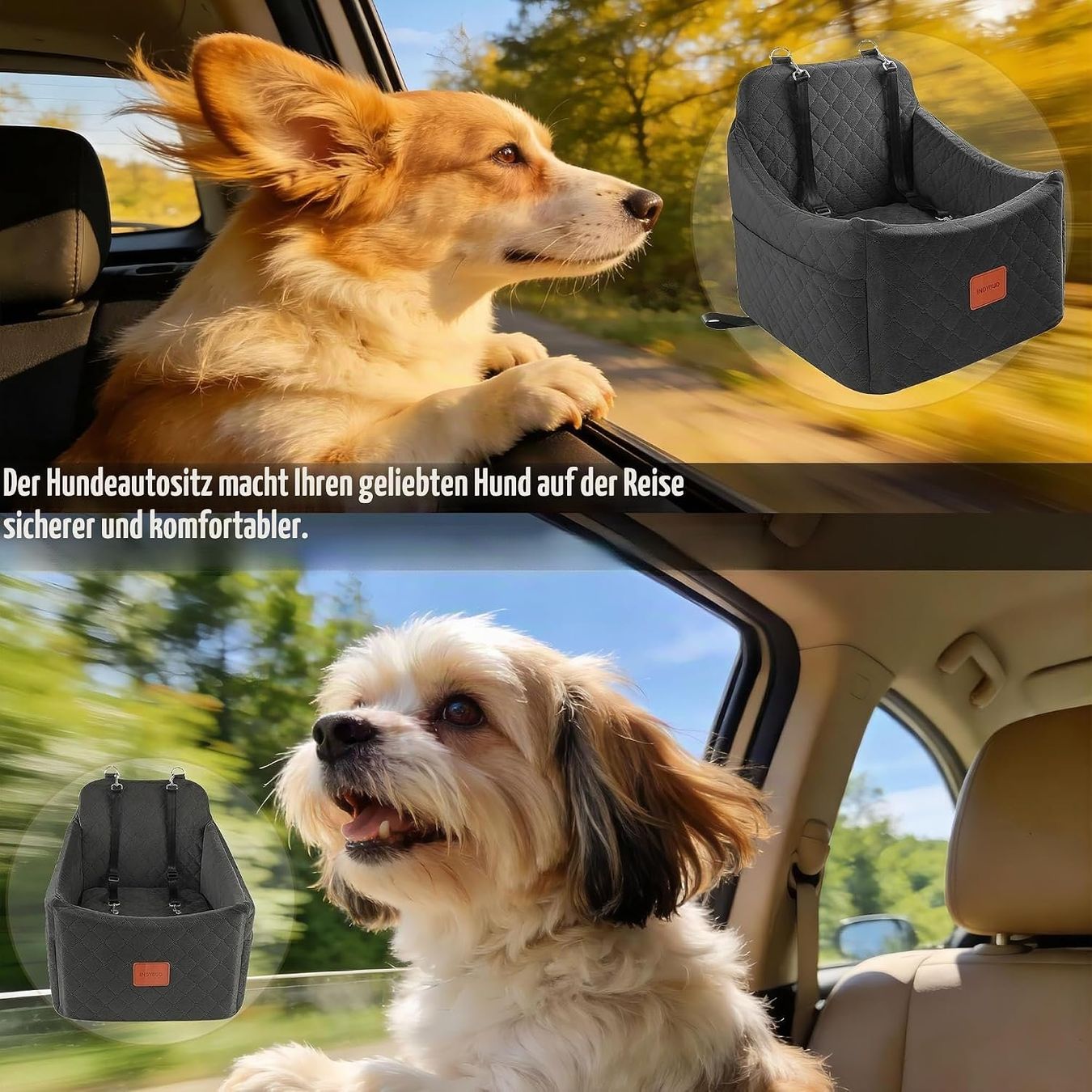 Niches, paniers: Hunde Autositz Memory Foam Waschbar mit Sicherheitsleine – Neuf avec emballage d'origine à Schaffhausen par Alvora 7