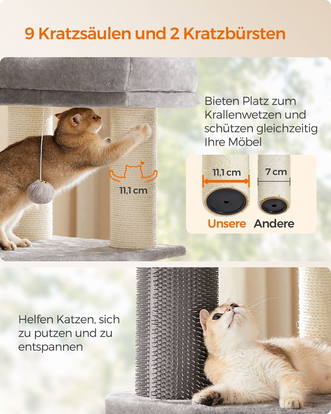 Tiragraffi: Kratzbaum Groß Katzenbaum Plattform Höhle GALVORA – Nuovo (secondo la descrizione) da Lachen SZ venduto da MAMORU-MOEBEL 3