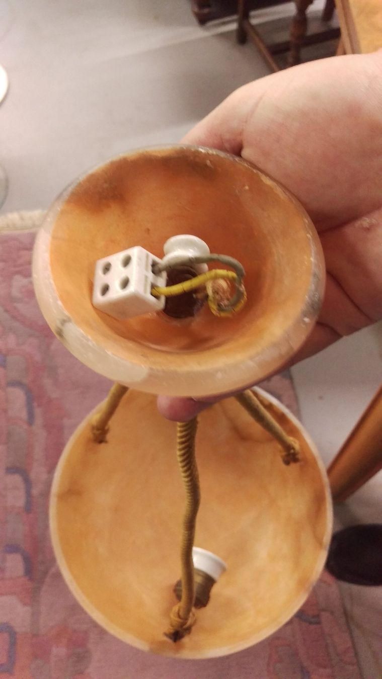 Kronleuchter & Deckenlampen: Alabaster Deckenlampe antik – Gebraucht aus Suhr von Brocki-Suhr 2