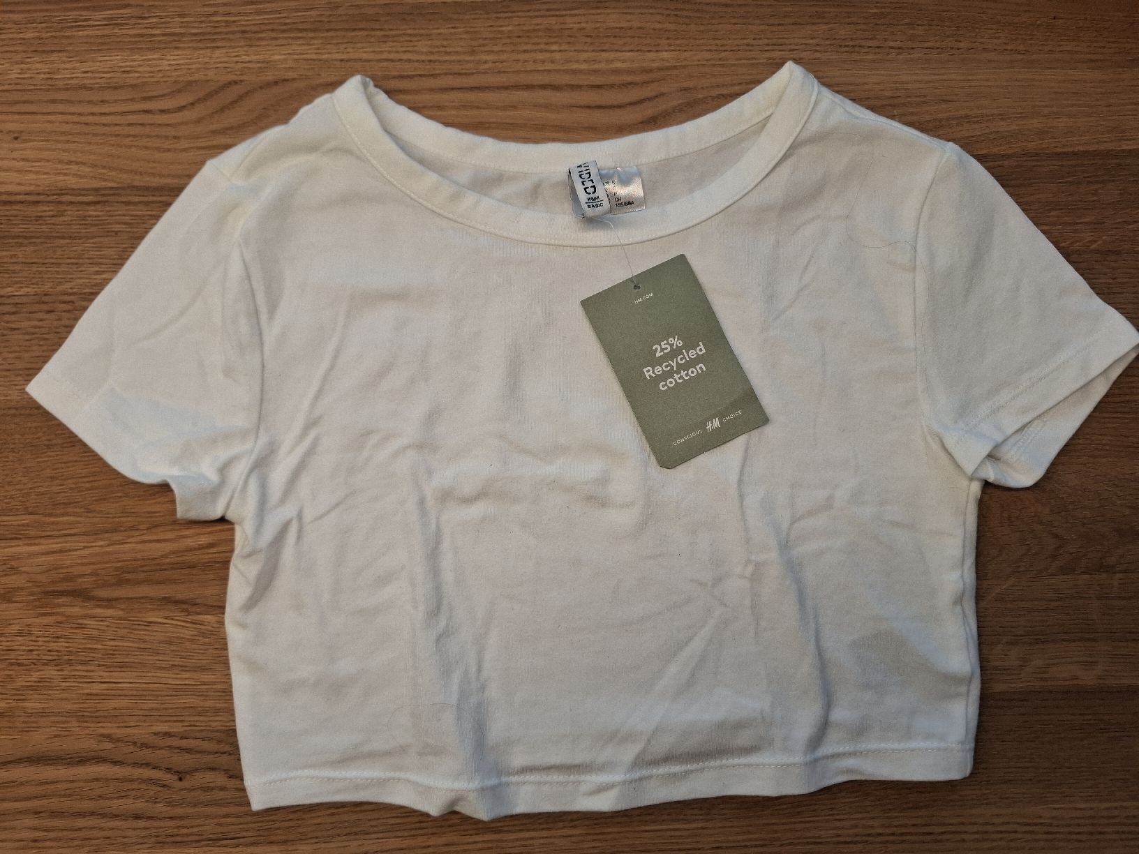 H&M T-Shirts: H&M Basic T-Shirt, Weiss, Grösse S, Neu mit Etikett – Neu (gemäss Beschreibung) aus Basel von pamsi357 3
