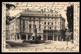 AK St. Gallen, Handelsbank mit Brunnen