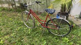 Rotes Vintage Velo für Bastler zum Herrichten
