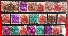 Lot Landschaftsbilder mit Zentralen Stempel