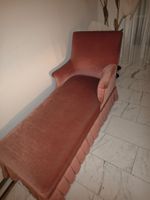 Vintage Récamiere / Ottomane, Velour Altrosa, Top Zustand!