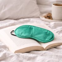 Schlafmaske Augenmaske Grün weich 19cm