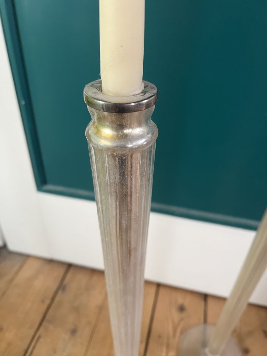 Kerzenständer: Exklusive Kerzenständer Glas/ Silberl – Gebraucht aus Steckborn von Holiday66 1