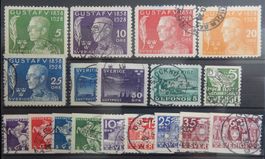 Schweden ex. Kat. 208-226 gest. 1928/35 Kat. 40 Euro
