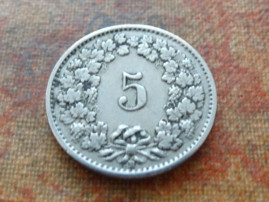 Tutti le monete: 5 Rp. 1921  (B) – Usato da Romanel-sur-Lausanne venduto da Swift13 1