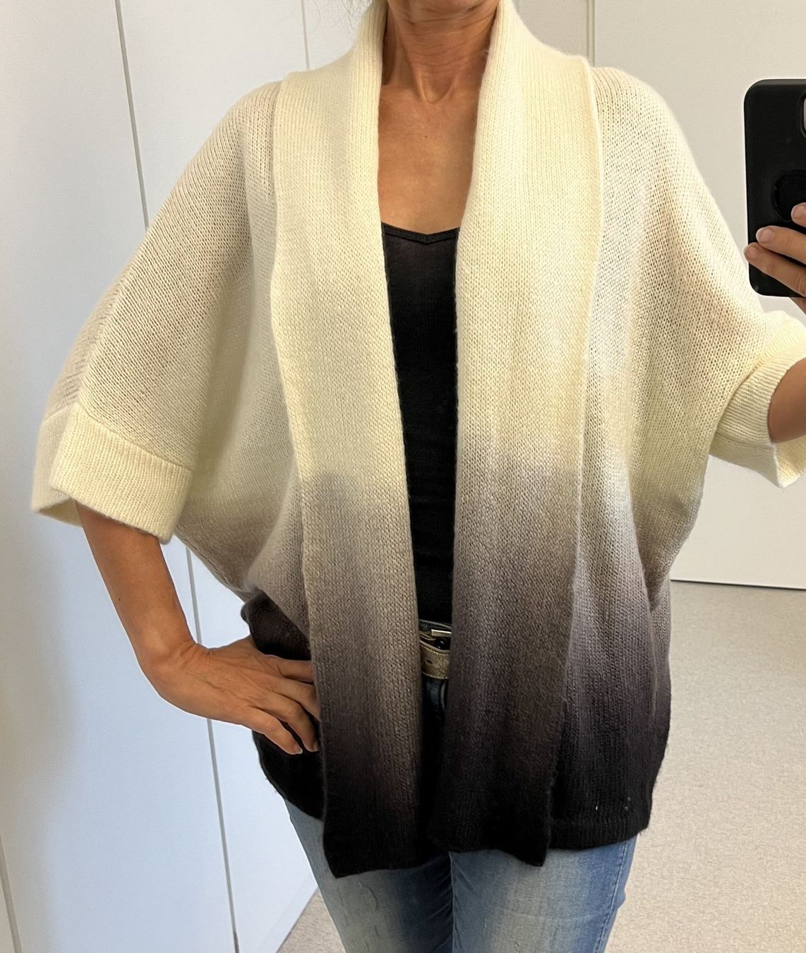 Vestes: Miya Ando Strick Pullunder Cape Jacke Gr. S – D'occasion à Affoltern am Albis par Blackrhythm 6