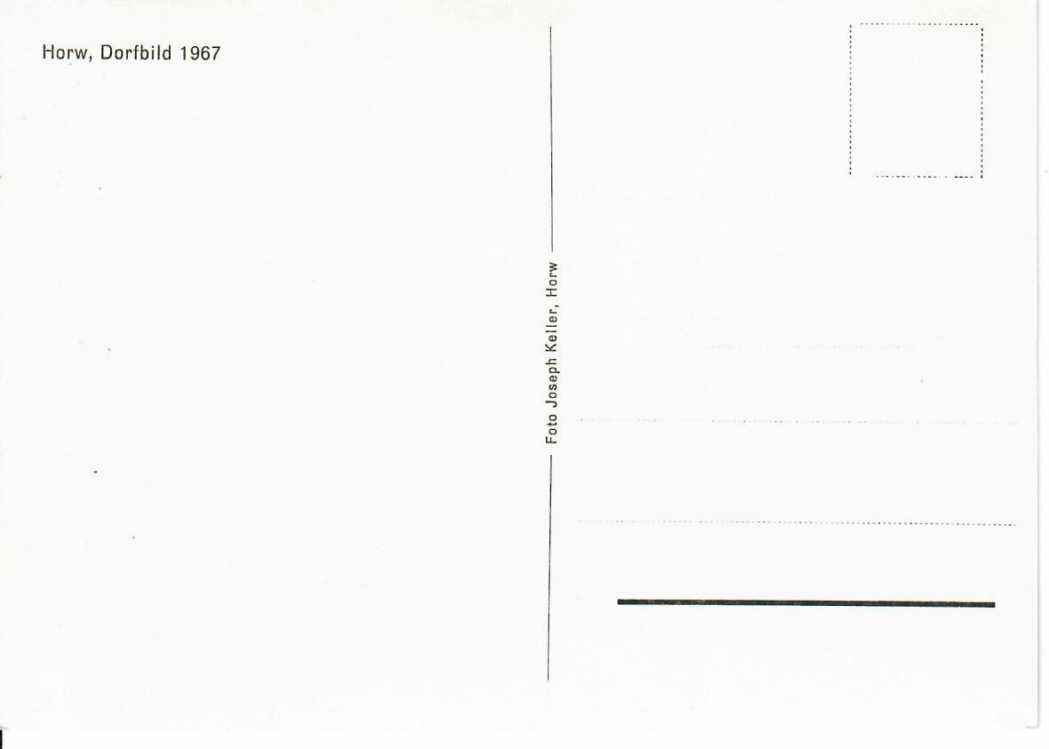 Cartoline postali: Horw, Dorfbild 1967 – Usato da Hochdorf venduto da Ziegel-16 1
