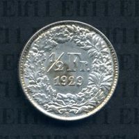 CHF___0.50 1929 unz+ 50 Rappen