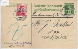 N.N. Postkarte mit Zusatzfrankatur