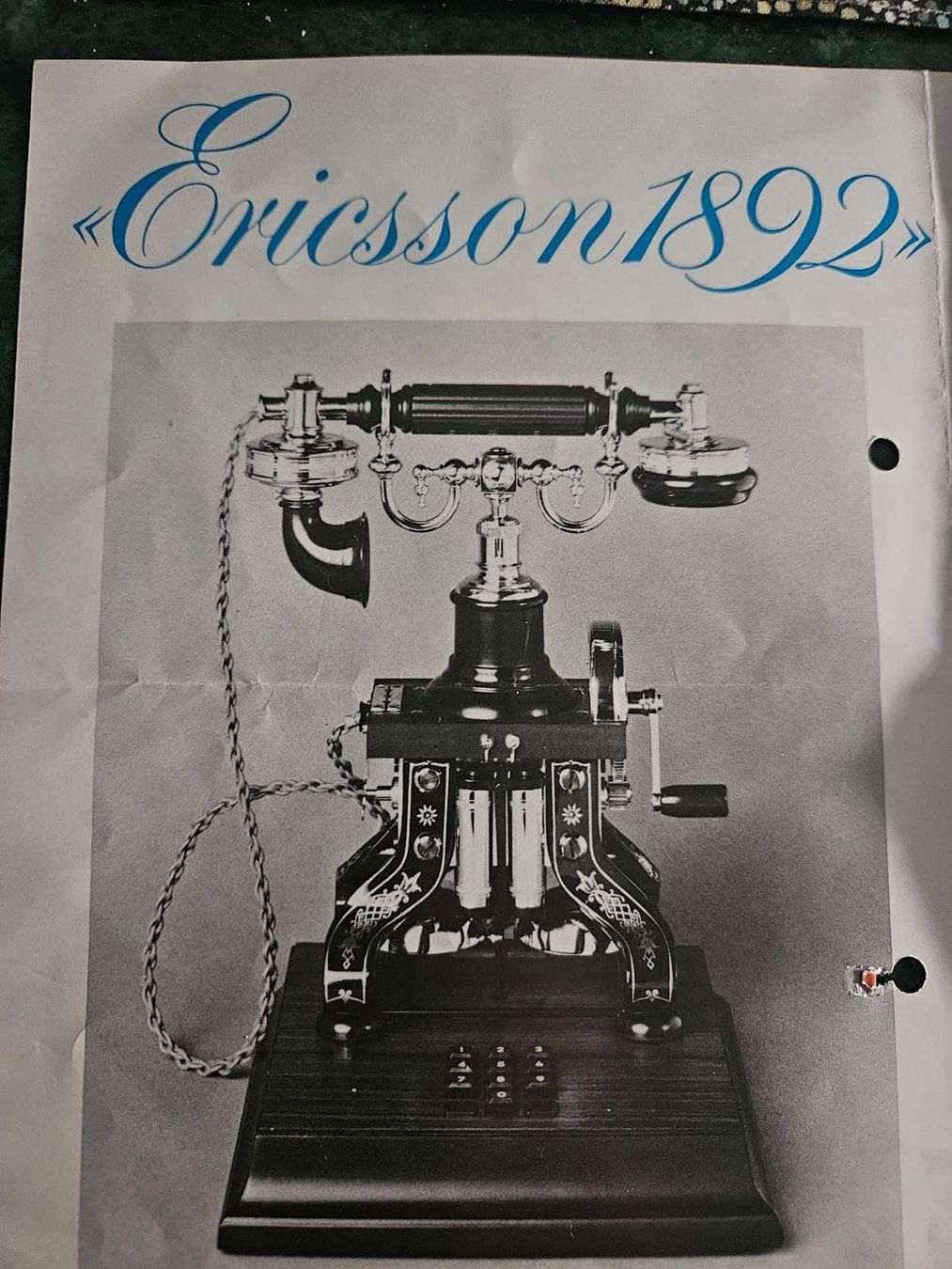 Ericsson Telefone: Luxus-Telefon Ericsson 1892 – Gebraucht aus Unterkulm von Beljasch 2