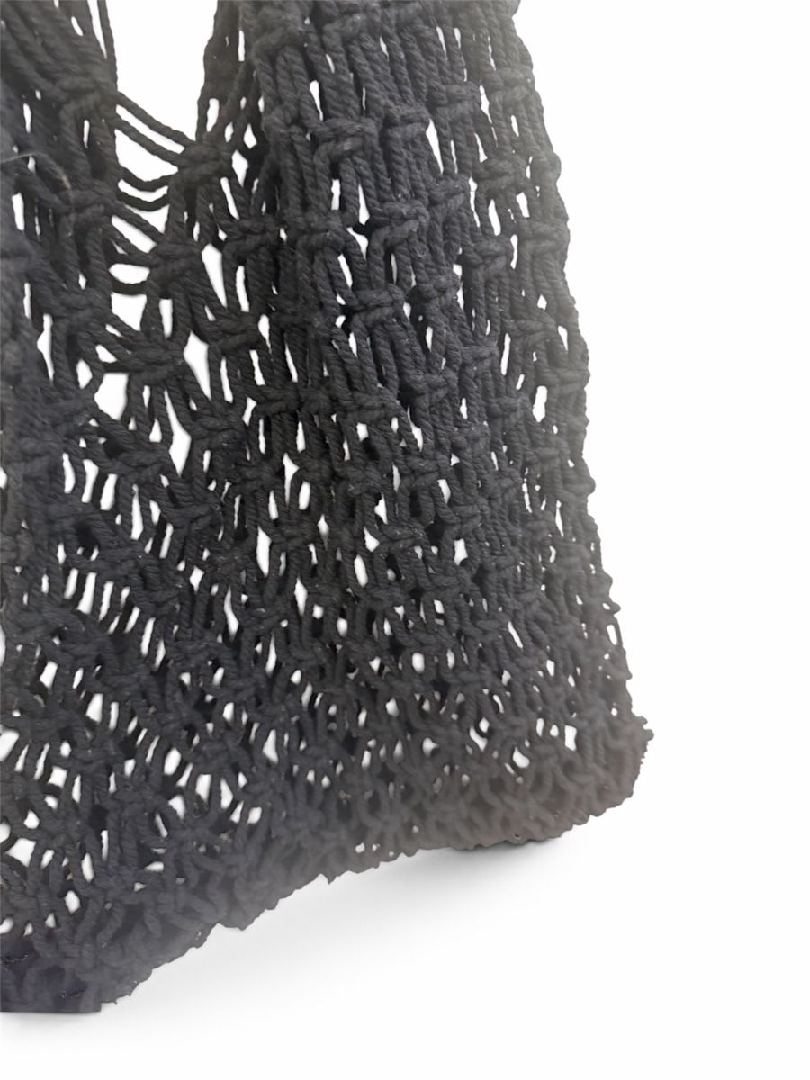 Borse: Net Bag black macrame handmade shopping bag – Usato da Buochs venduto da zukkias 1