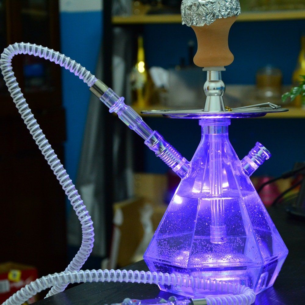Narghilé: Chicha à double tuyau en acrylique avec éclairage LED – Nuovo e nell'imballaggio originale da Renens VD venduto da Accessoryworldch 1