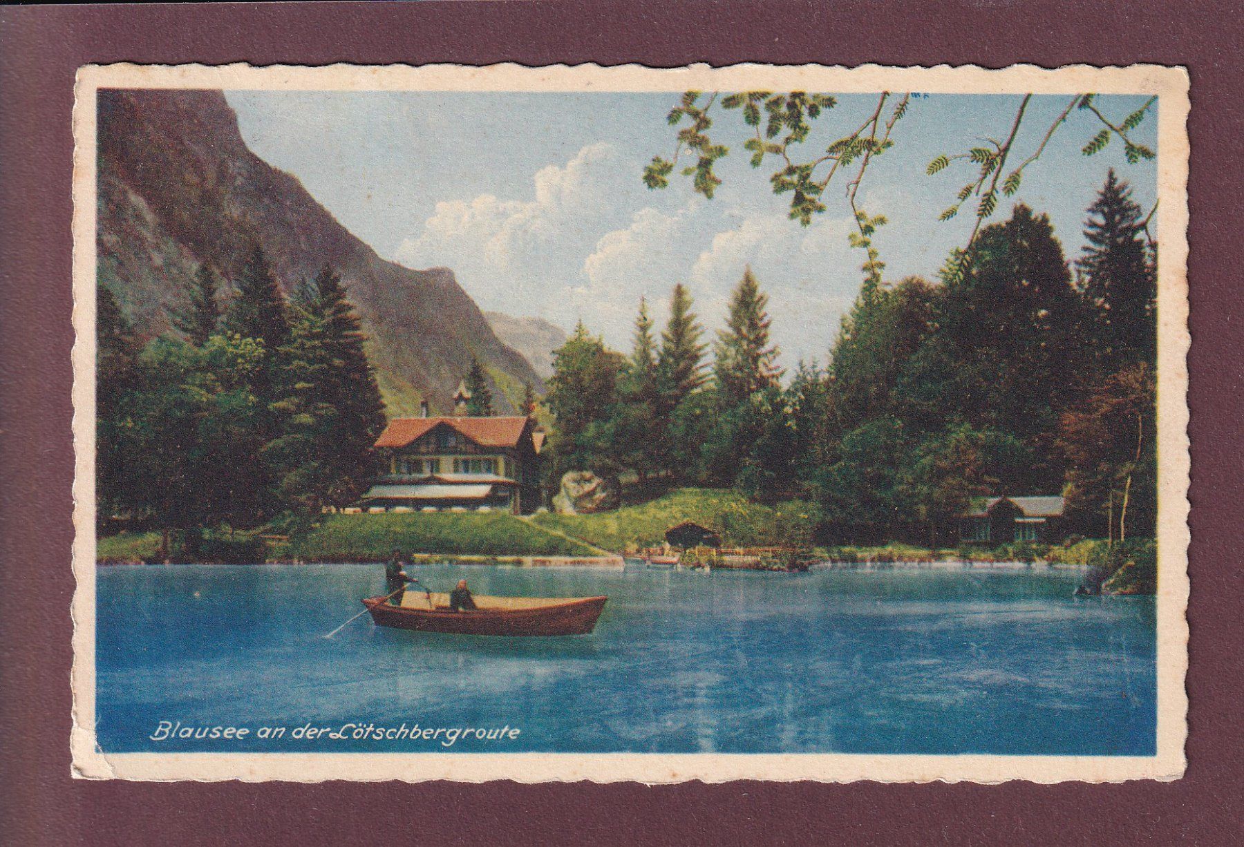 Cartoline postali: BLAUSEE an der Lötschbergroute - 1935 – Usato da Pully venduto da nicecards