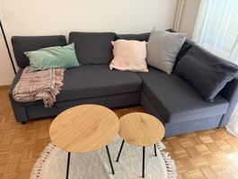IKEA Friheten Eckbettsofa grau-schwarz