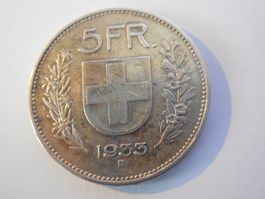 5 Fr. 1933 silber