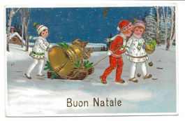 Buon Natale - Fröhliche Weihnachten - Kinder  Glocke - Litho