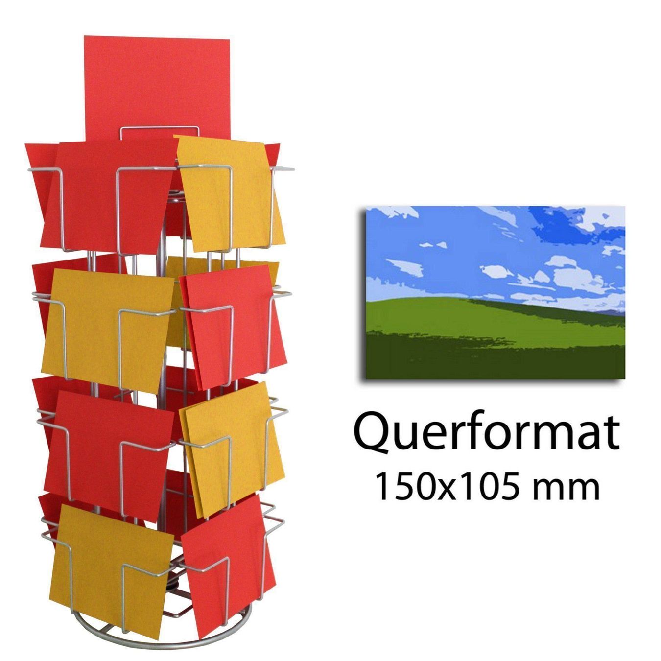 Allestimento di negozi e stand fieristici: Kartenständer 16 Fächer 105x150mm Quer – Nuovo e nell'imballaggio originale da Baar venduto da GERSO 2