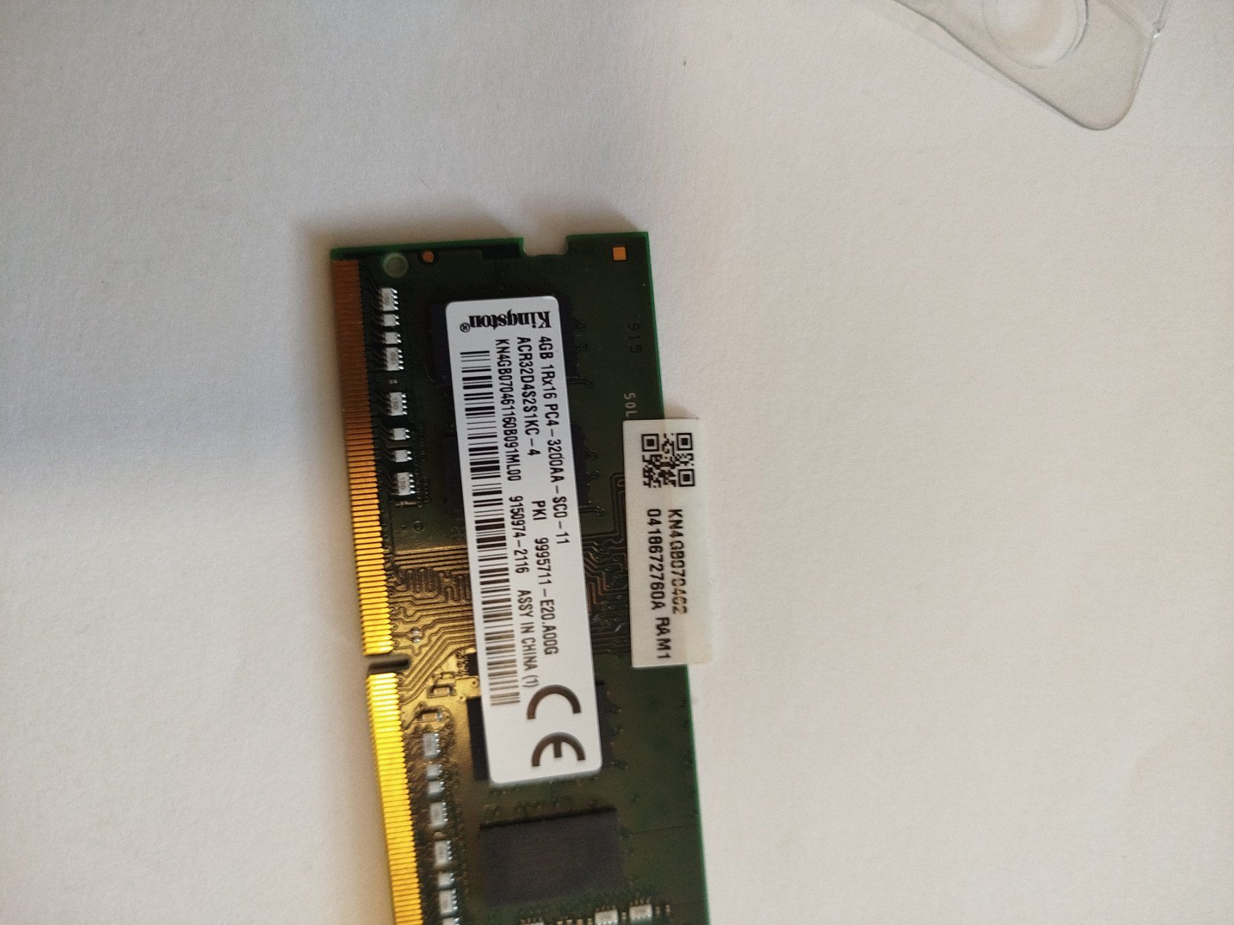 Kingston Memoria / RAM: KINgston 4 g 1 R x16 PC4-3200 – Usato da nottwil venduto da joz2020 2