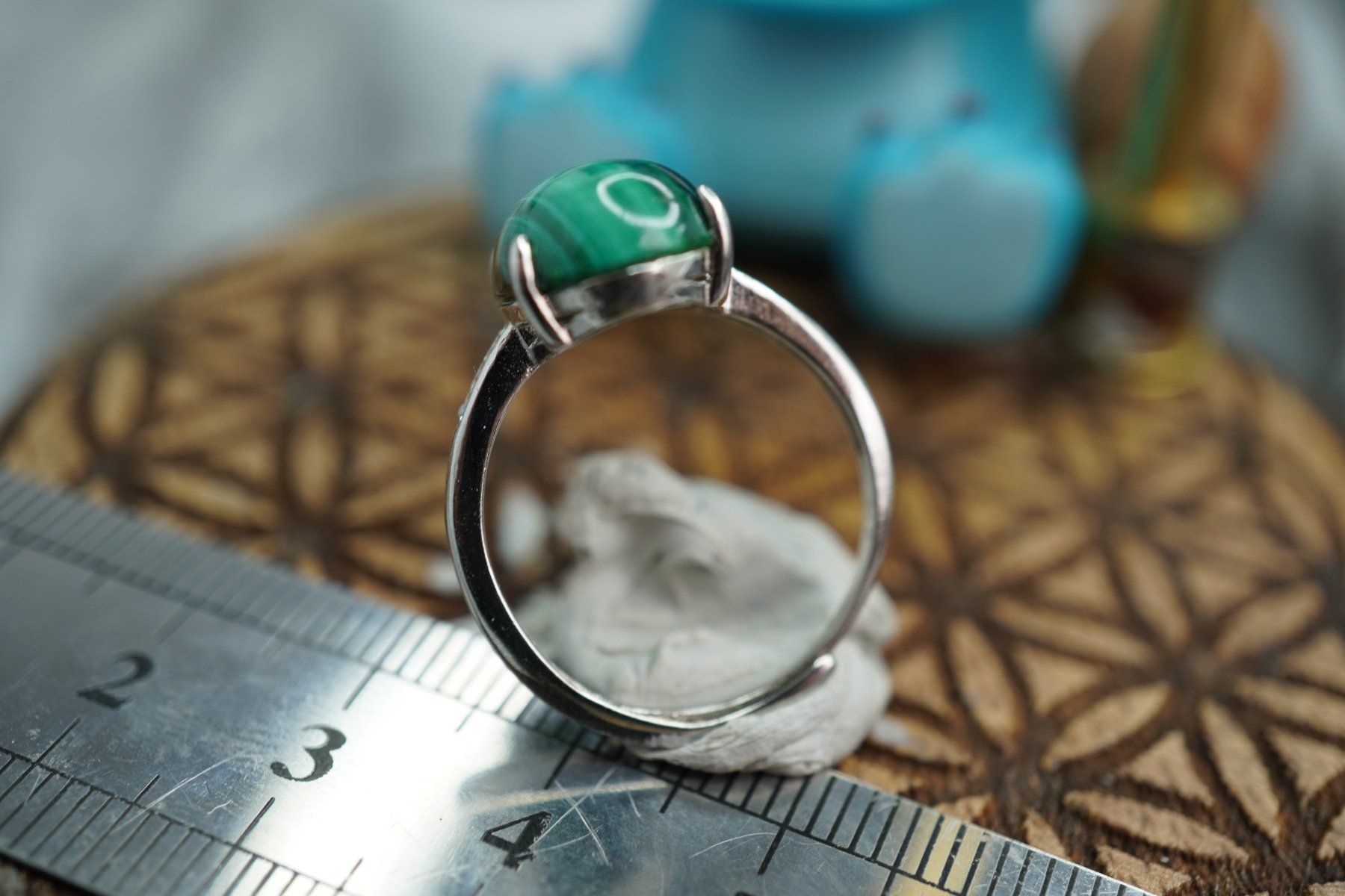 Minerali & Pietre curative: Malachit     ring Grösse  Variabel     (Räumung!) – Nuovo e nell'imballaggio originale da Eschenbach SG venduto da topstone 2