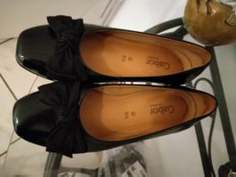 Chaussure ballerine cuir noir vernis 38,5