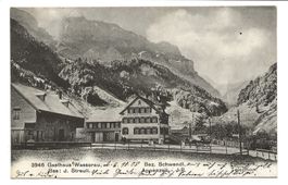 Schwende (AI) Gasthaus Wasserau - Alpstein - Kutsche - 1908
