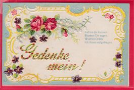 PRÄGEKARTE, GEDENKE MEIN!, 22.8.1906