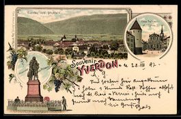 Litho Yverdon, Vue générale, Place Pes