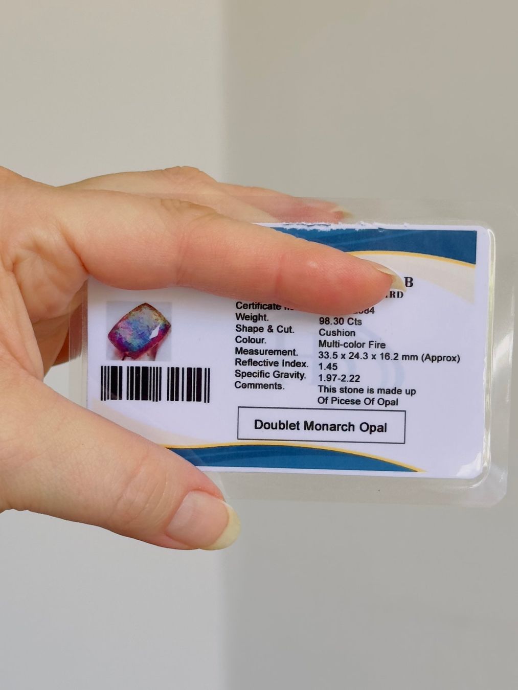 Edelsteine: Certified 98.30 Ct – Neu und originalverpackt aus Genève von AWWA 8