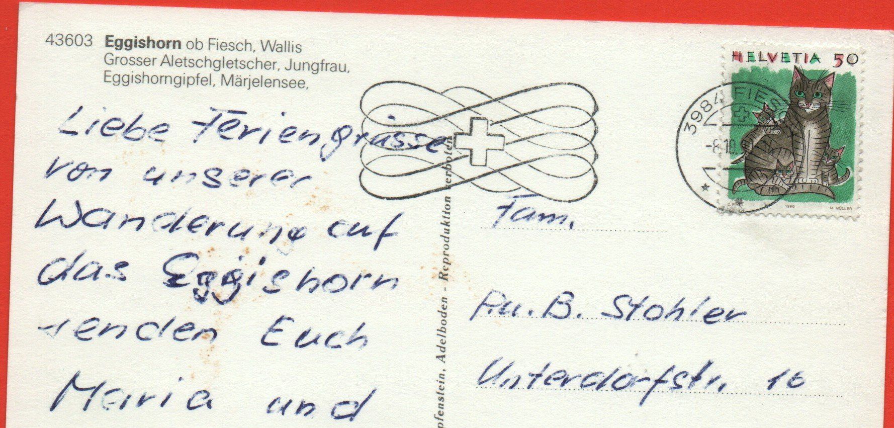 Cartoline postali: FIESCH Eggishorn - Luftseilbahn – Usato da Jona venduto da philajona 1