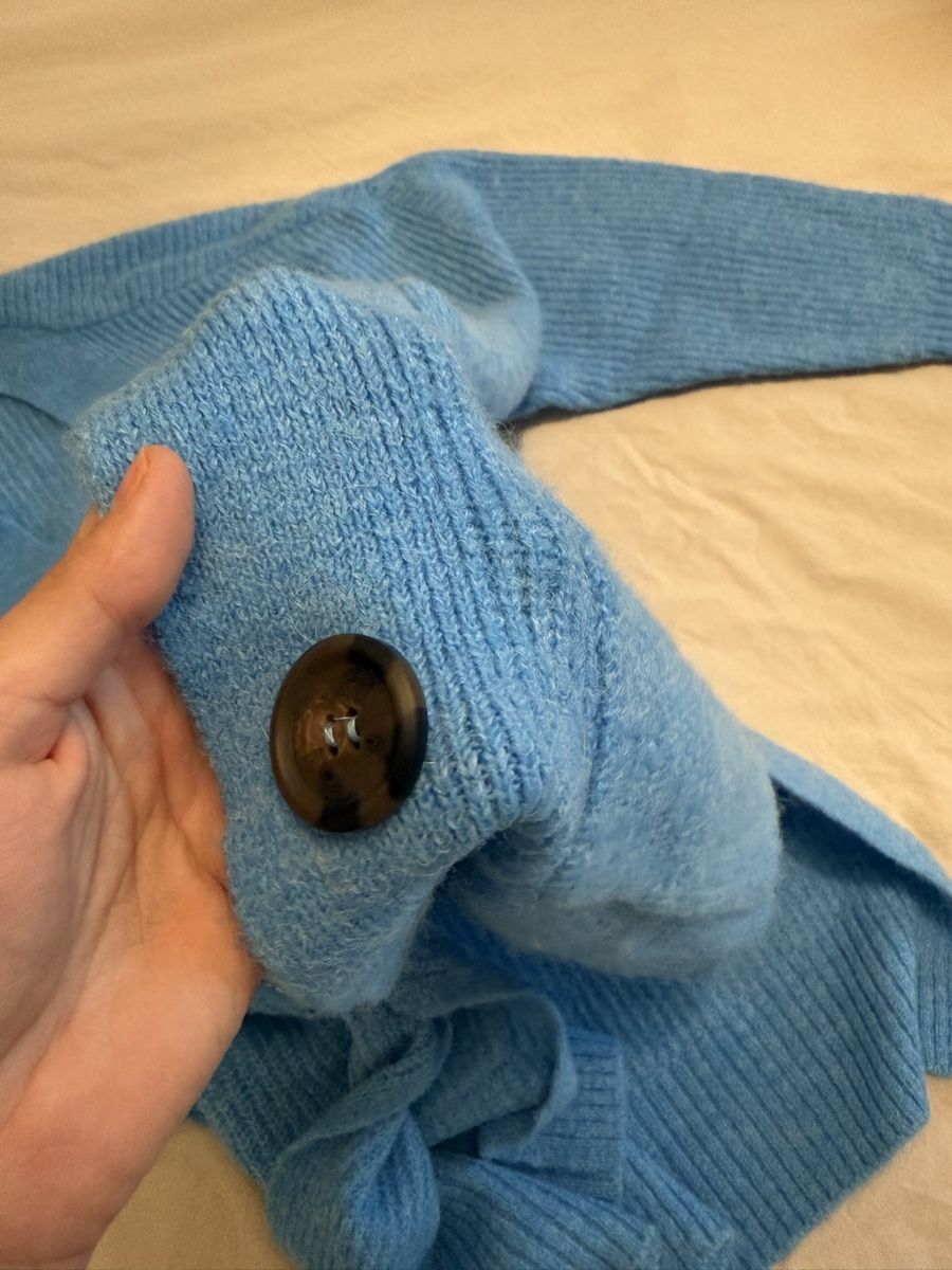 Jacken: Cardigan long maille bleu taille unique, jamais utilisé – Neu und originalverpackt aus Genève von van_yjj2 4