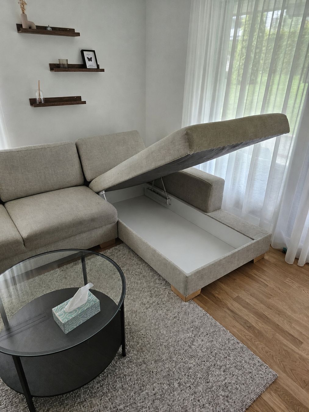 Ikea Divani: IKEA SÖRVALLEN Sofa mit Récamiere & Stauraum – Usato da Egg b. Zürich venduto da steve-earn 1