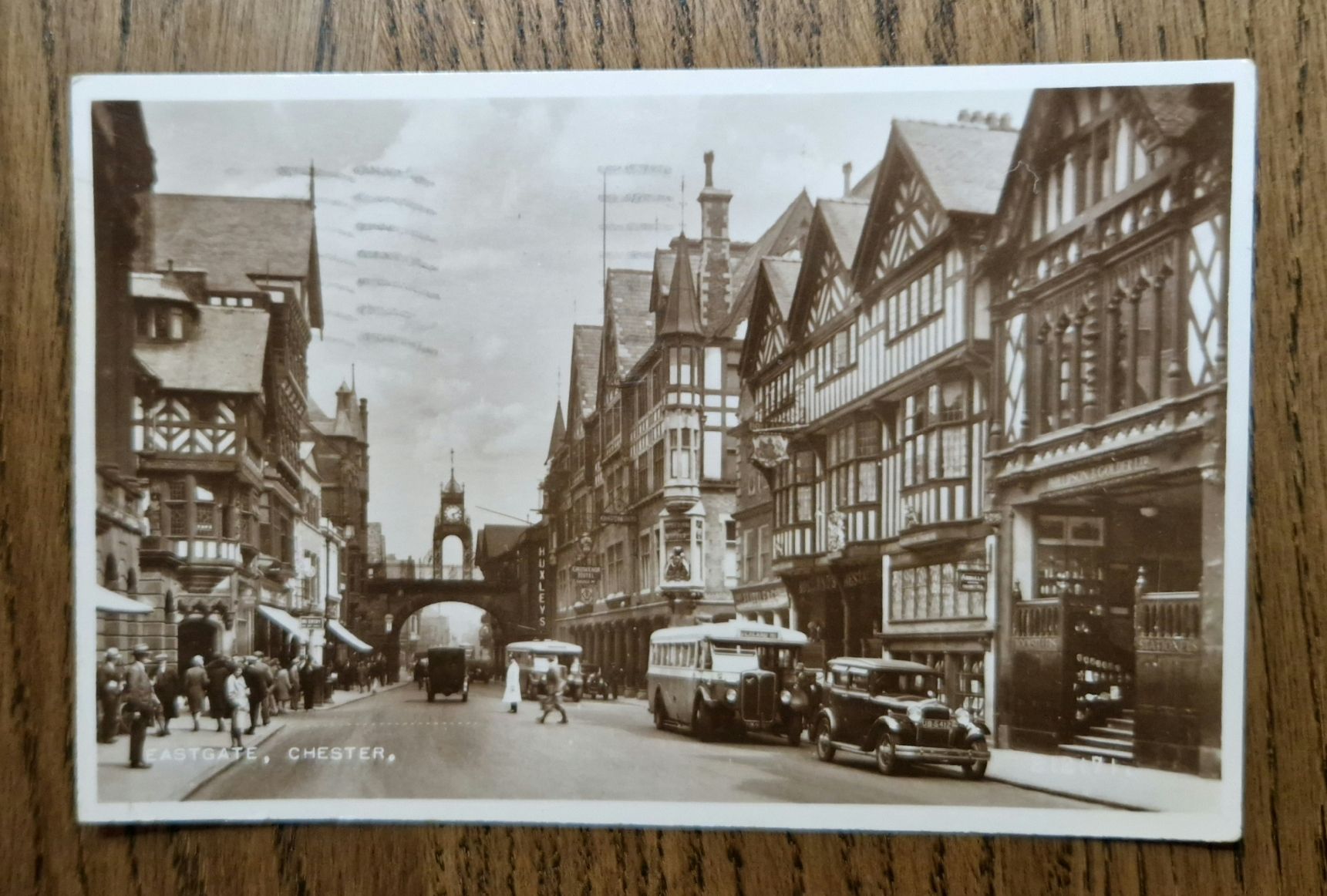 Cartoline postali: Eastgate, Chester, 1952 a. Dr. E. Gisler Zug – Usato da Ebikon venduto da Donar50