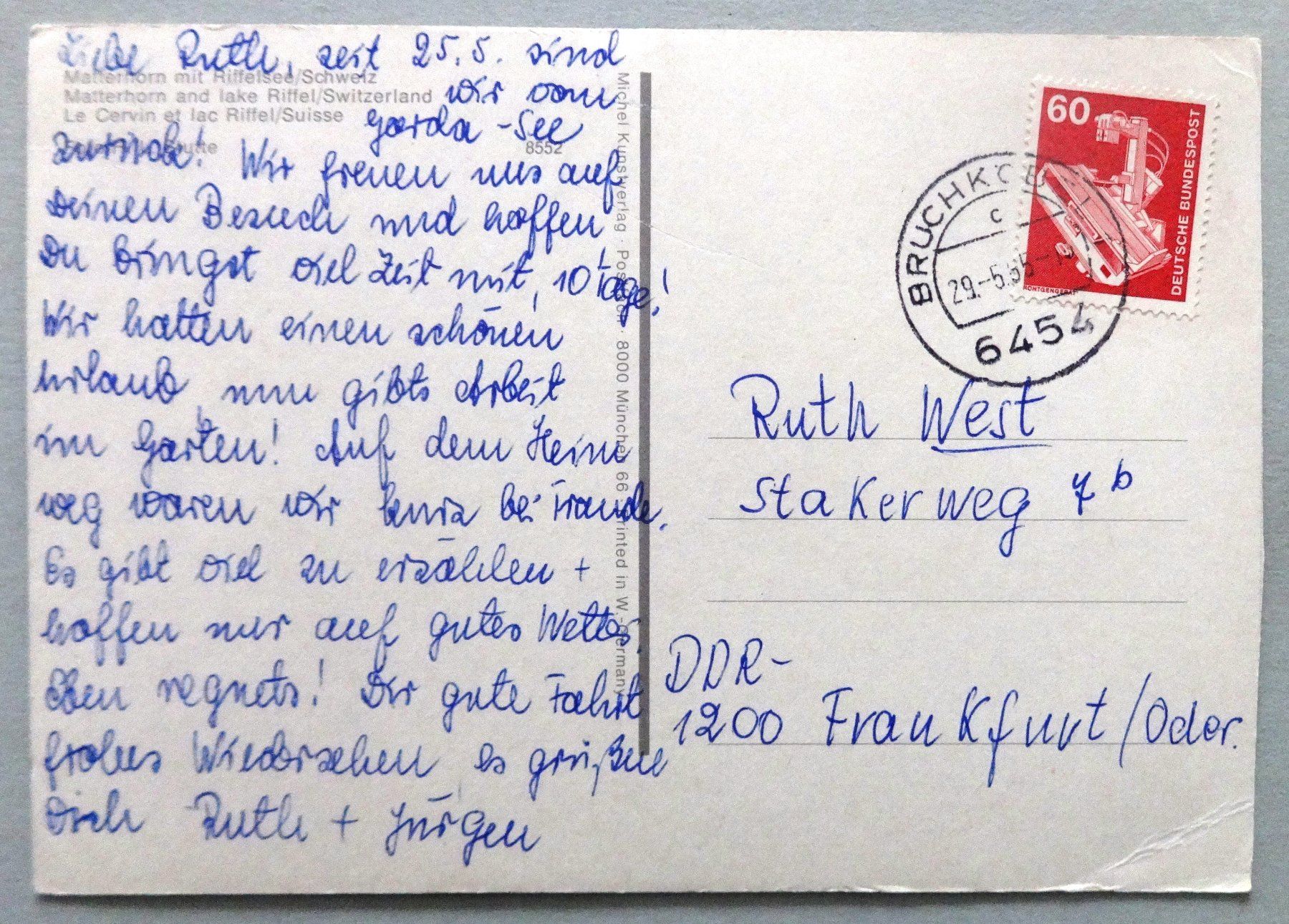 Cartoline postali: Matterhorn mit Riffelsee – Difettoso da Fétigny venduto da Billy2miny 1