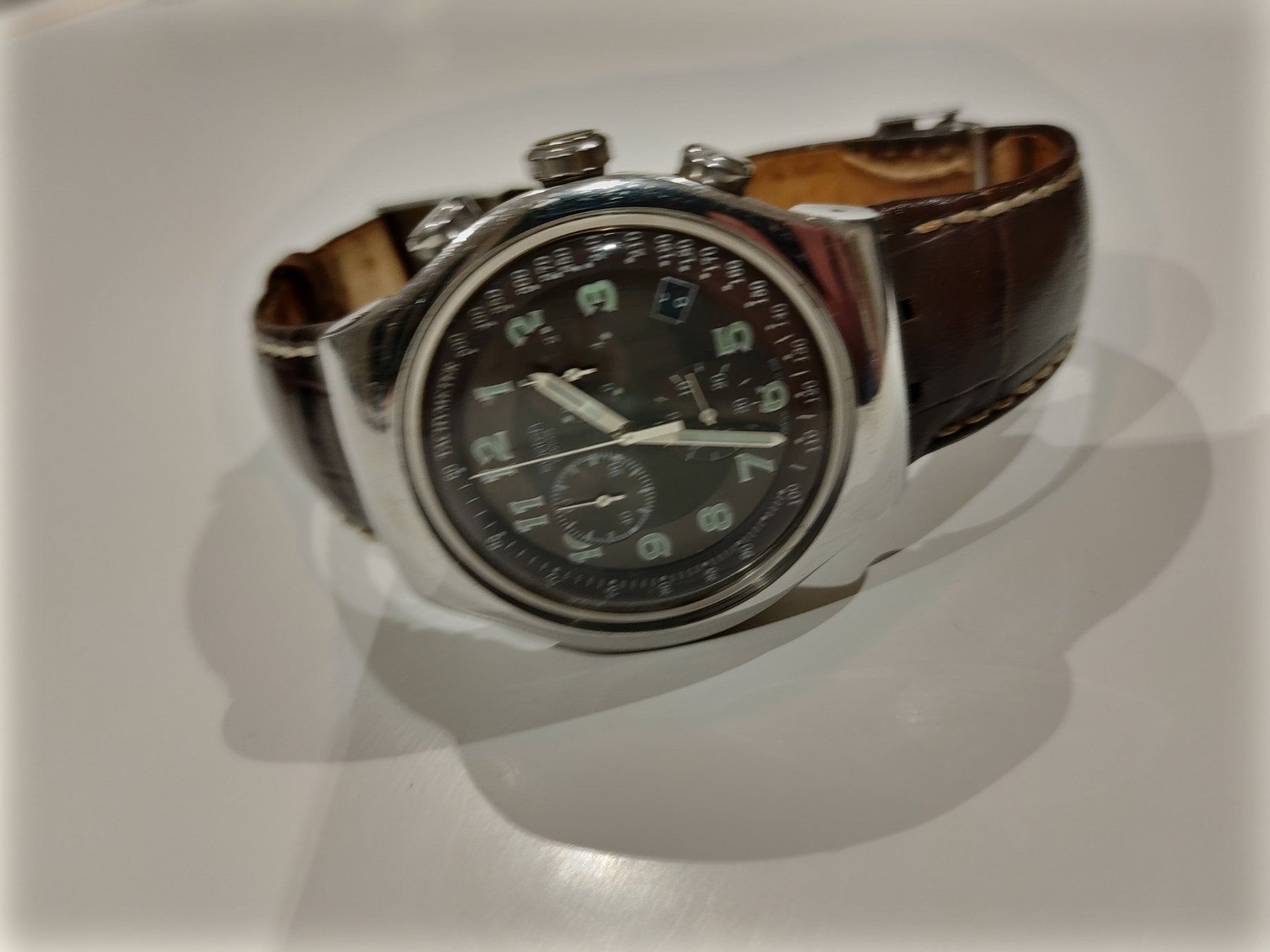 Swatch Orologi: Swatch Uhr mit Lederarmband – Usato da Balm b. Günsberg venduto da ar_aare83 1