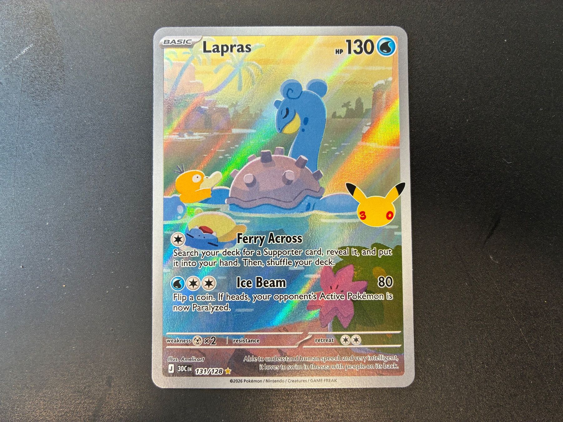 Pokémon Sammelbilder & Trading cards: Lapras 131/128 - 30th Celebration - en – Neu (gemäss Beschreibung) aus Hütten von yve_tf69