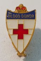 Z866 - Alte Brosche BLOOD DONOR - Blut Spender England