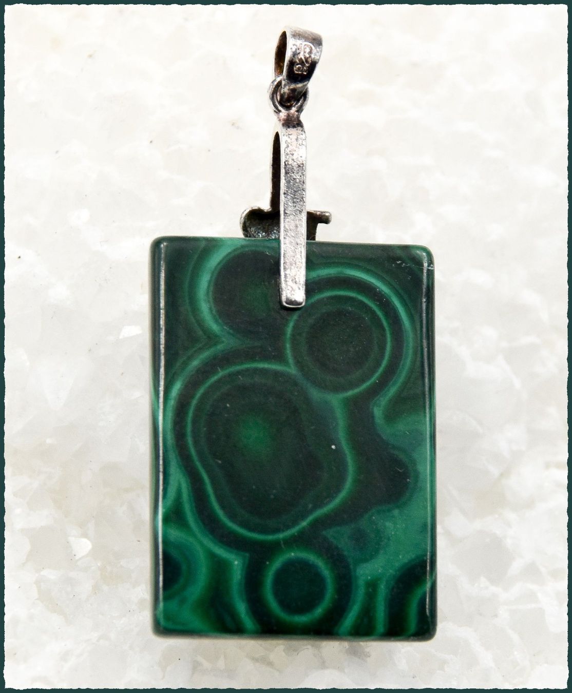 Ciondoli: ♛ Malachite 925 Silber Anhänger – Nuovo e nell'imballaggio originale da Oberglatt ZH venduto da Hot-Spot 2