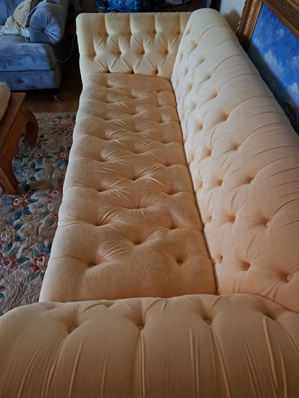 Chesterfield Sofas: Samt Chesterfield 3er Sofa – Gebraucht aus Zürich von katalinw 1