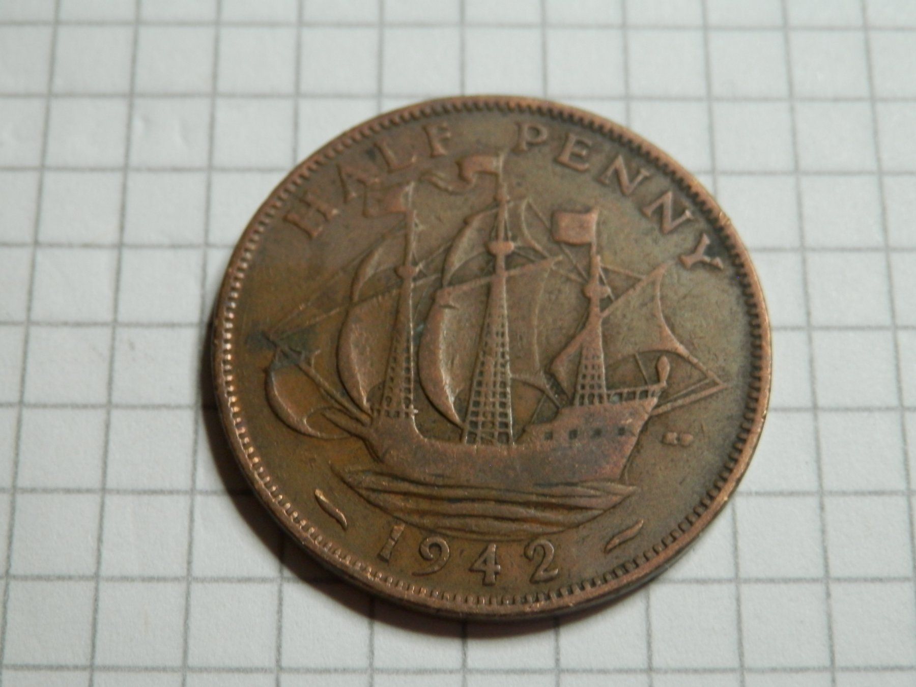 Tutti le monete: Großbritannien ½ Penny, 1942 – Usato da Weiach venduto da weiach81