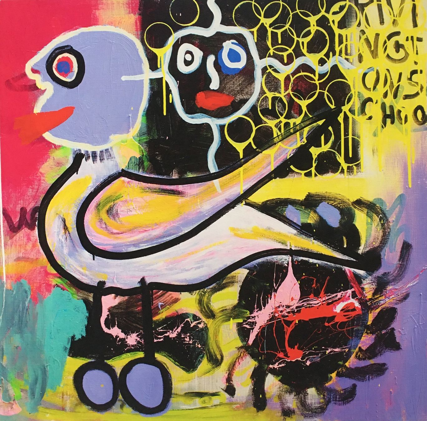 Grafica & Litografie: Paul Kostabi       "Behind the Atrocity"        Giclee – Usato da Nennigkofen venduto da Sommersonnen 2