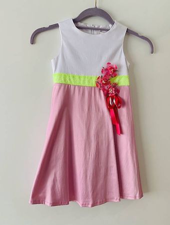 Stillini Luxe Festkleid Kleid Mädchen weiss pink Gr. 122