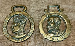 2 Staatsriemen Pferde Schmuck - KING GEORGE VI & EDWARD VII