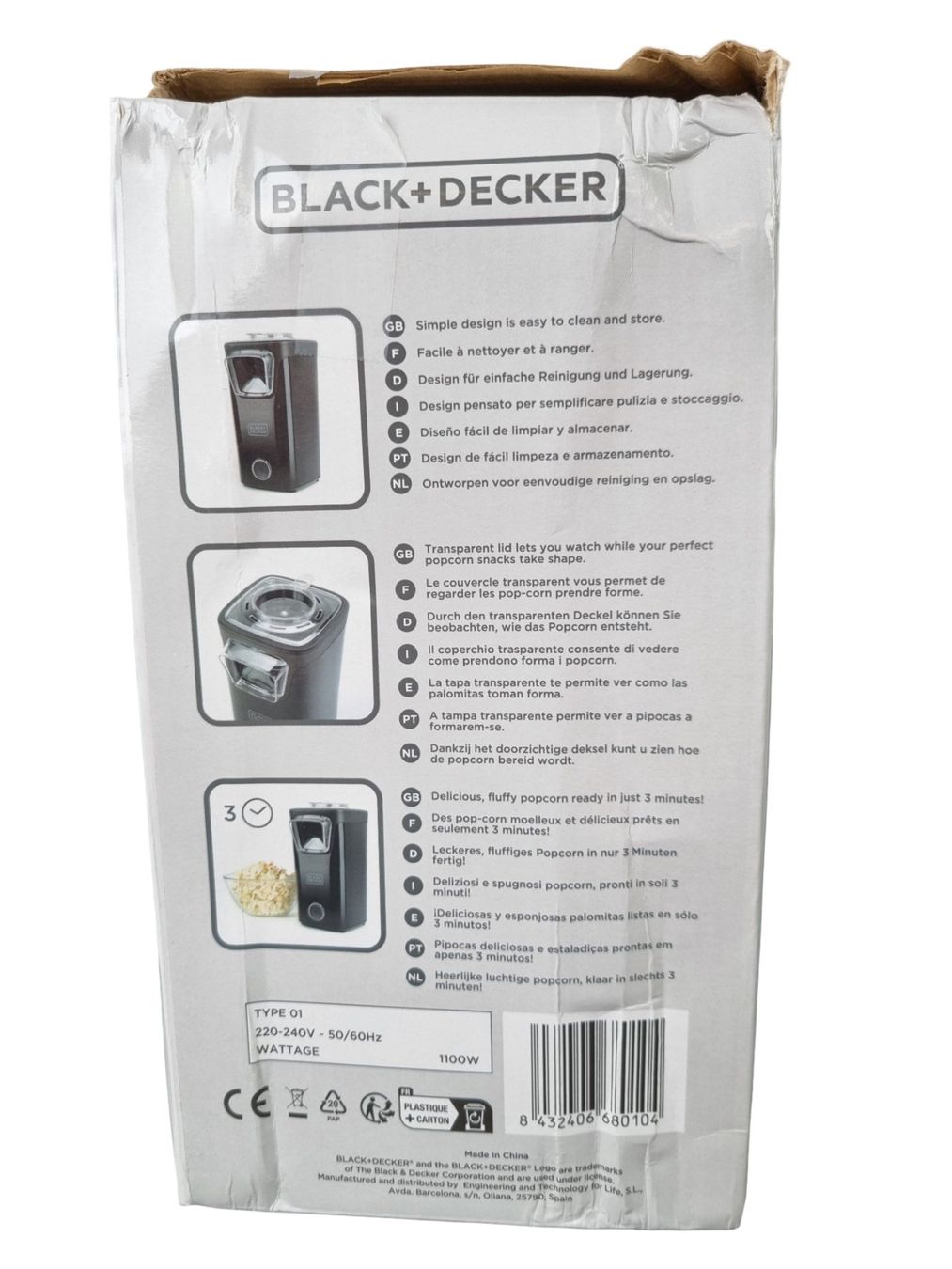 Elettrodomestici da cucina: BLACK+ DECKER Popcorn Maschine – Nuovo (secondo la descrizione) da Wangen b. Olten venduto da Restwert_Wangen 3