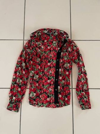 Dolce & Gabbana Bluse mit Erdbeer-Print 